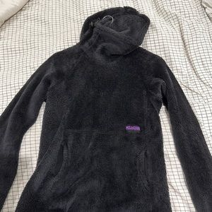 Melanzana womens Hi Loft Hoody in dark grey medium